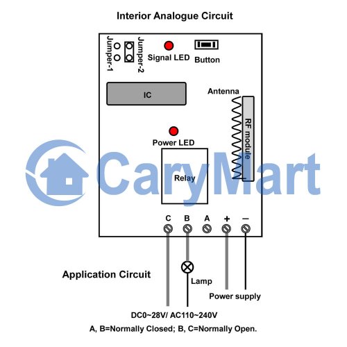 110VAC 1CH Wireless Remote Control Lighting Power Switch Transmitter +  Receiver