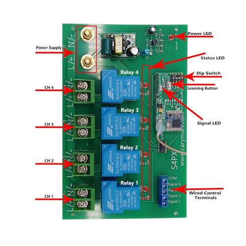 Lora 1 Way AC 120V 220V High Power Wireless Remote Control Switch