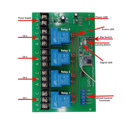 12V 315mhz 30A on off remote control relay switch with 2 water resistant  key fob