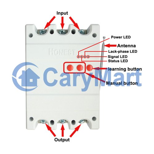 Three-phase power 380V 7.5KW Wireless Remote Control Switch With