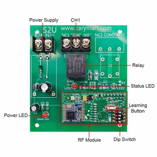 16 Way Relay Output DC Power Wireless Remote Control Receiver Kit